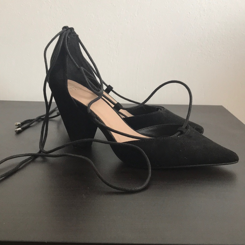 ASOS Lace up Chunk Heels